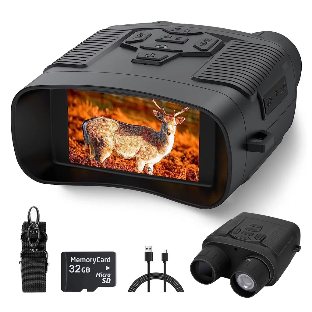 Zoom Card Videos Goggles Binoculars NVI-800 and SD with 24MP/1080P Vision at for Night 6x Pictures Night Hunting Taking 32GB Night SuntekCam and Suitable Vision