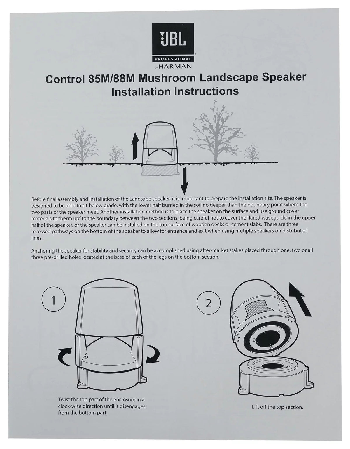 JBL Landscape (10) 85M exterior 5.25" Speakers+Amplifier 70v CONTROL Commercial