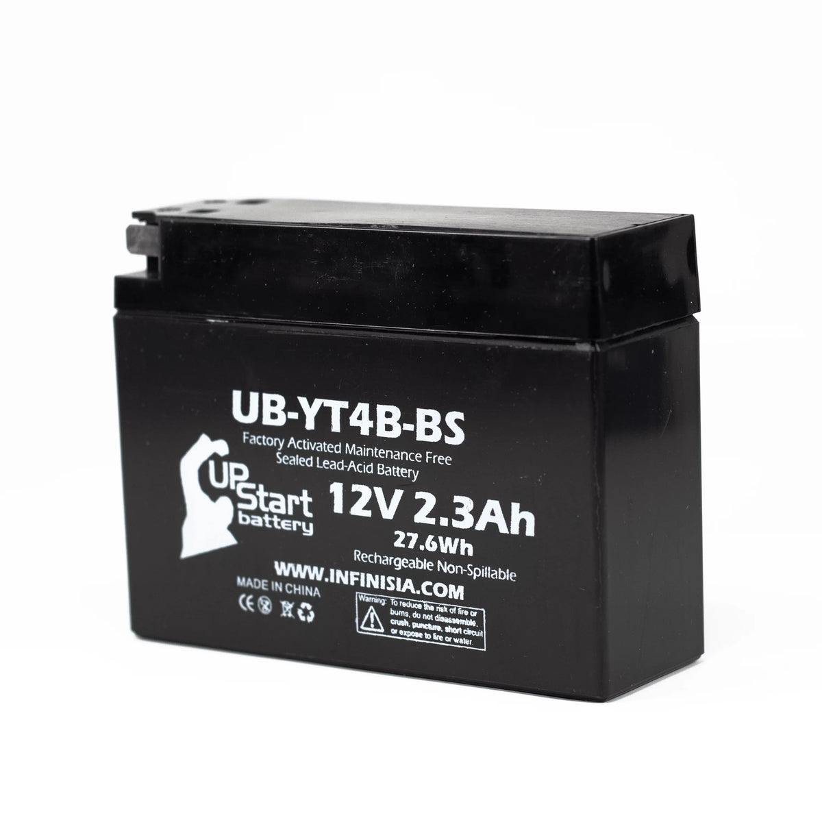 2005 for Yamaha Replacement UpStart 2.3Ah, SR400 Free, Battery 12V, Activated, Maintenance Motorcycle Battery UB-YT4B-BS Factory - 5-Pack 400CC