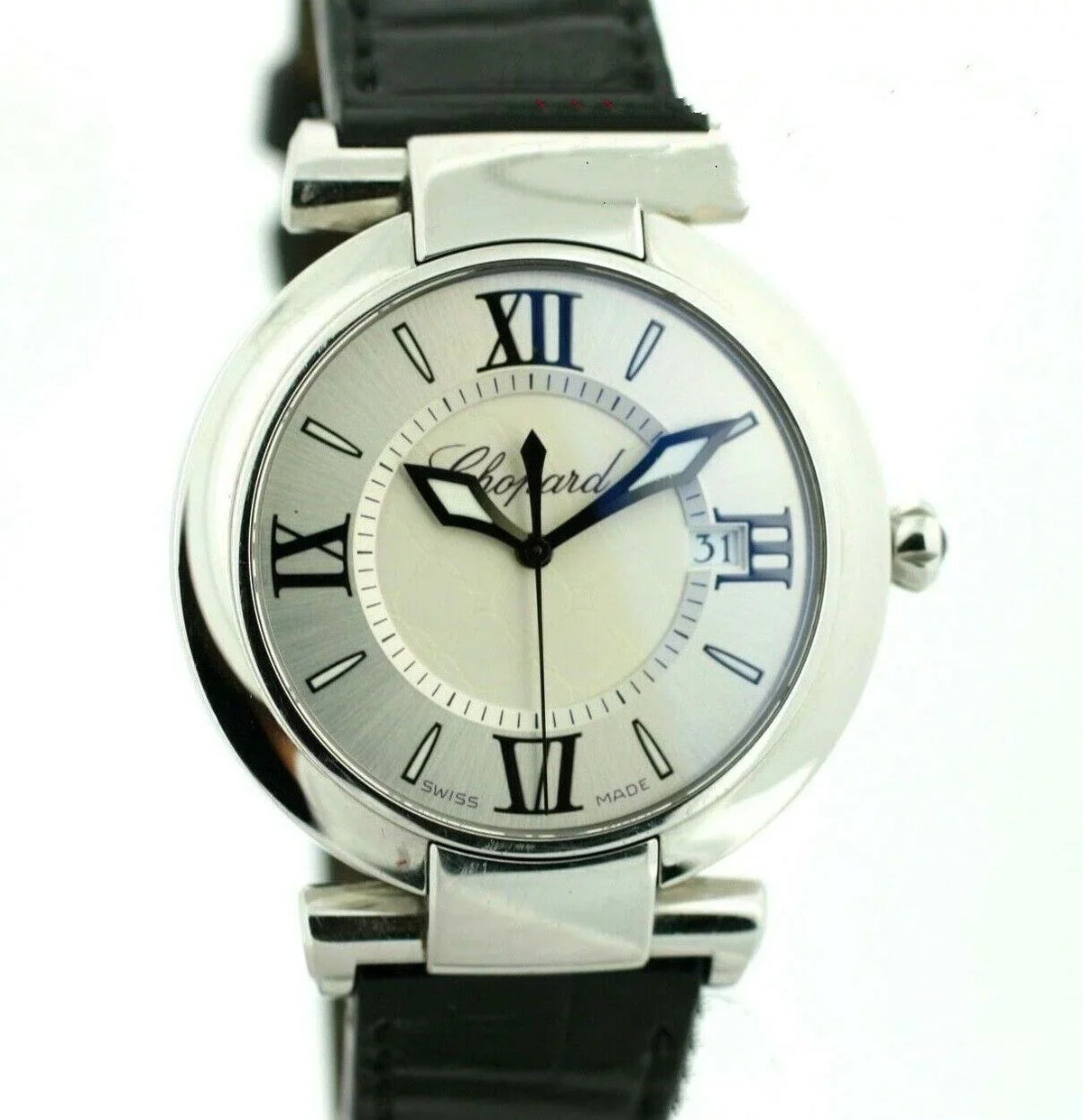 W/B/P Steel Women's Leather Black 8532 Watch Swiss Quartz 36mm ImperialE Chopard