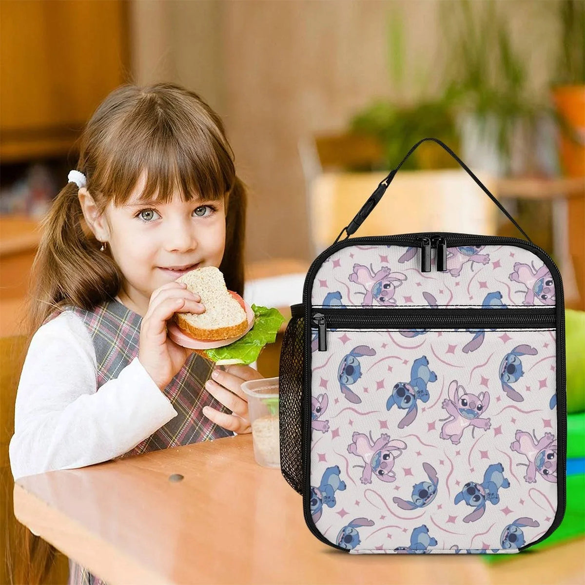 Girls Insulated Thermal Lilo Bag Kids Tote Stitch For Handbag Cooler Bag Boys Blue Lunch Adult Bento Office School Portable