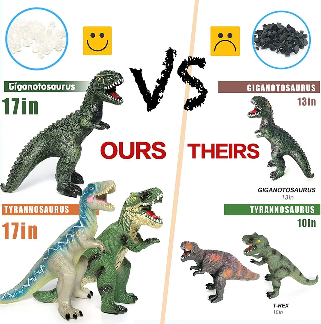 Birthday T-Rex, for 13-17 Soft Lovers Kids Dinosaur Dinosaur Perfect Gifts Inches and Dinosaur Jumbo - Large for Toddlers, Party Set 6 Toys Velociraptor Dinosaur Blue Toys Piece Favors,