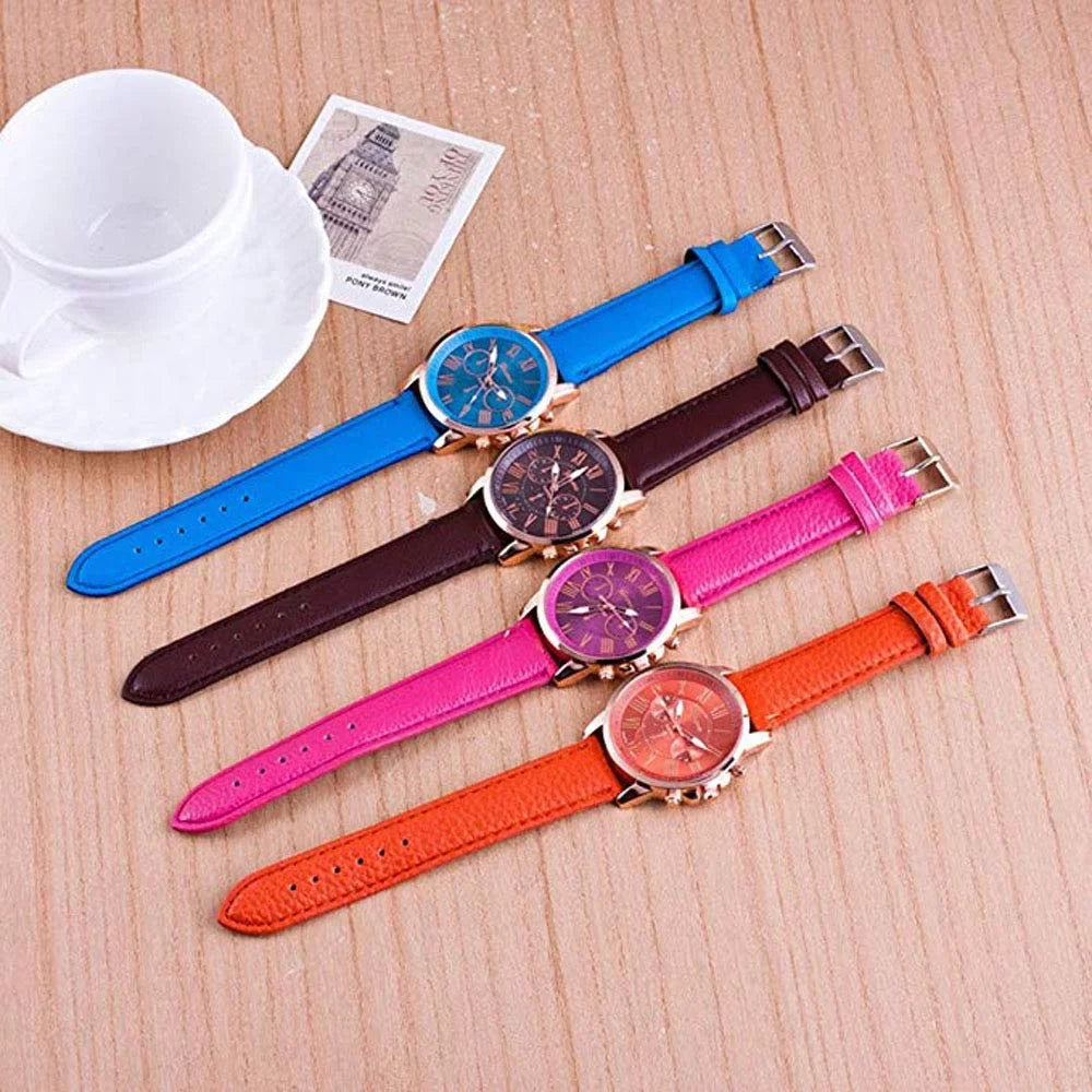 Watch Ladies Analog Numerals Pack Set Men Weicam Girls Leather PU Wrist Watches Assorted Fashion Women Roman 10 for Wholesale Unisex Quartz