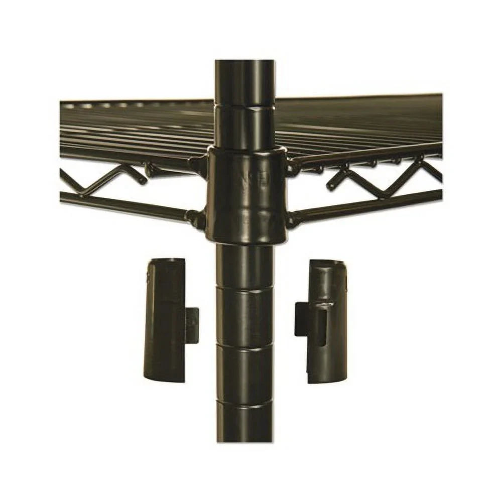Wire 72h, Black Kit Certified 36w Industrial 18d 4-Shelf Shelving x NSF x