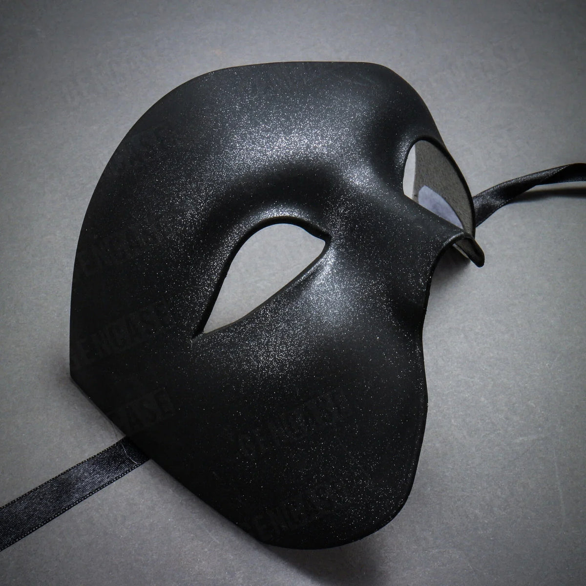 Venetian Mask | Half Vintage Halloween Black Masquerade Plain Phantom Costume Face