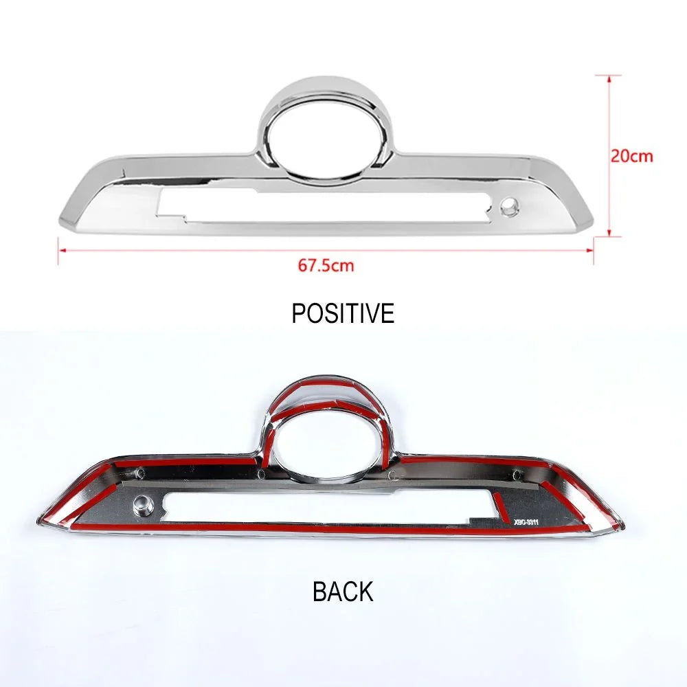 Panel Decor Handle Tailgate Trunk Teledu Cover 4Runner Rear Chrome Trim Door