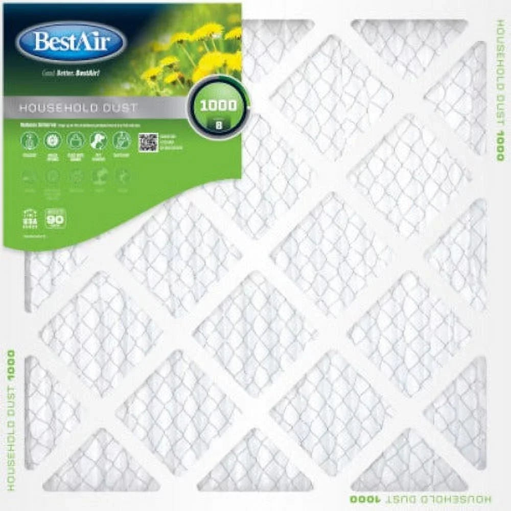 '- B1-1620-8-12 20" 12 Air Quantity 16" Pleated Best Air Filter Furnace of x 90 Days x 1"