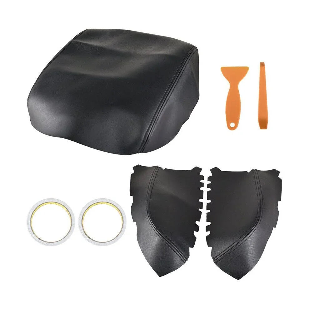 Honda For Console Leather Black Door Lid Cover Armrest Center Teledu Pilot Front