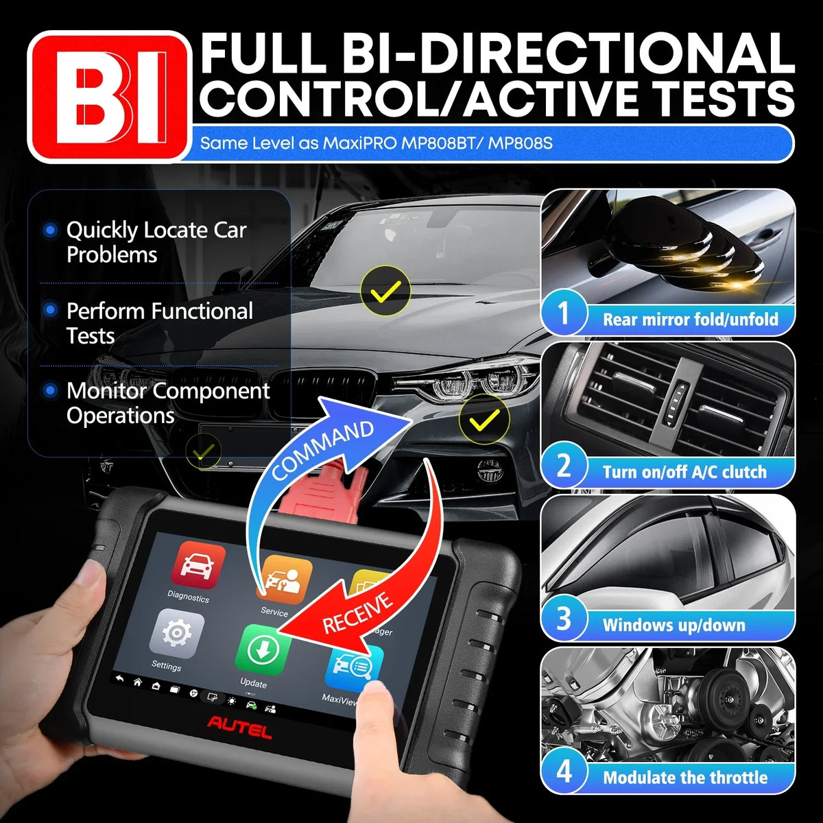 Android 64GB Autoauth Scan, 4-Core Tool 4GB MaxiCheck FCA OE MK808S RK3566 MX808S 2 as System with Autel 11 3000+ Diagnostic MK808Z Year Bidirectional All same Update, &