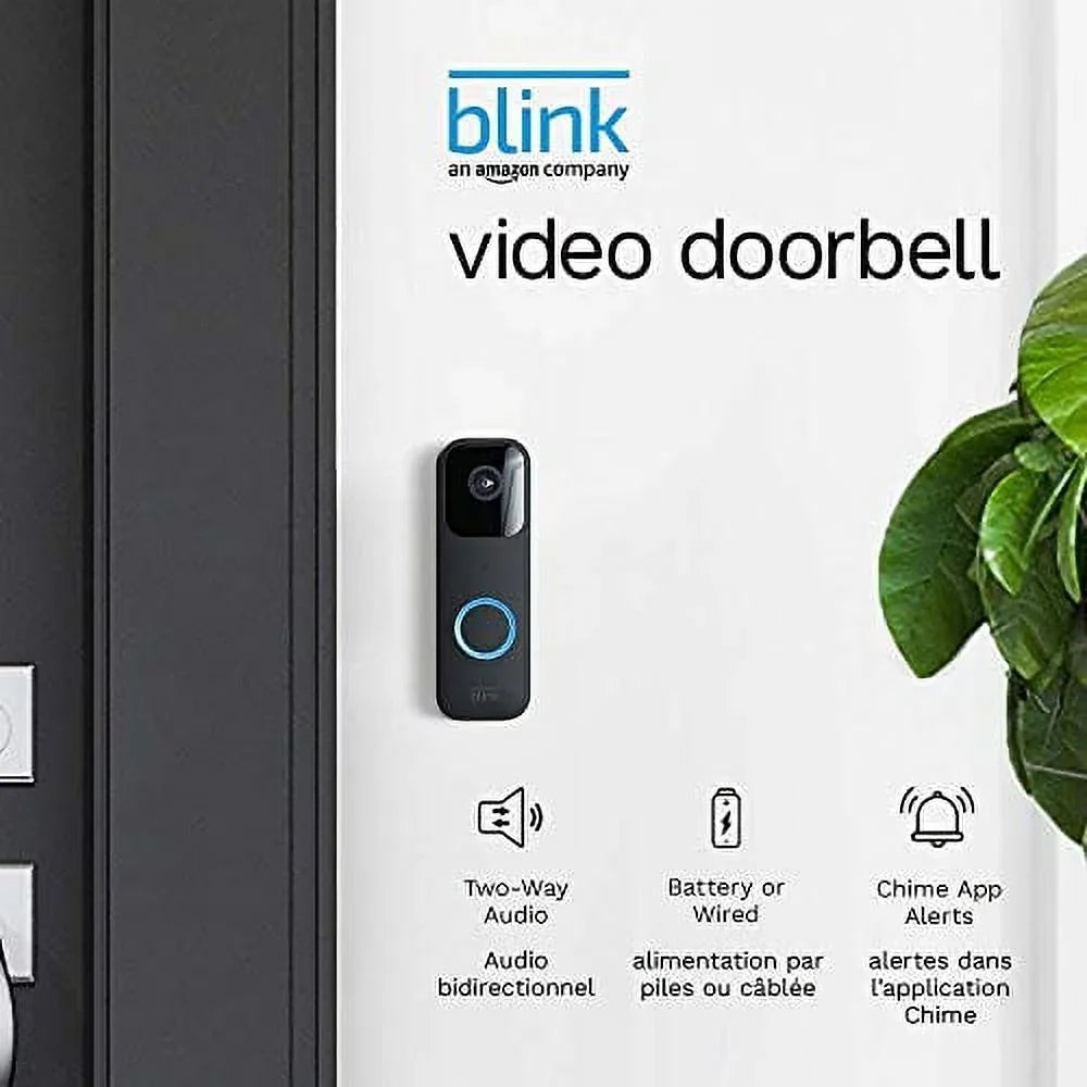 chime or Introducing wire-free (Black) enabled Doorbell audio, HD wired Blink 2 Video Two-way and Sync motion Module — Alexa app + alerts | video, and