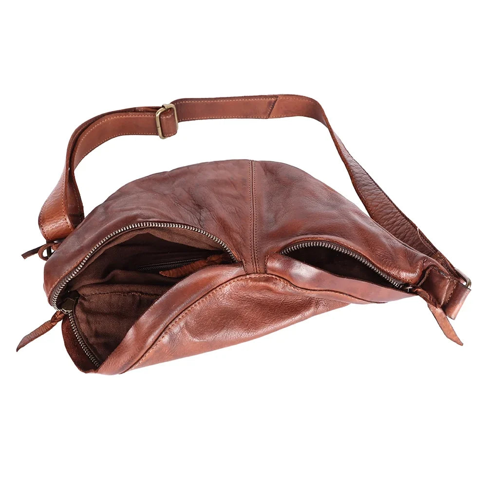 Handmade Vintage Purse Bag Western Leather Nmbgm150B Cowhide Genuine NM Women Pack Handbag Fanny Mind Never