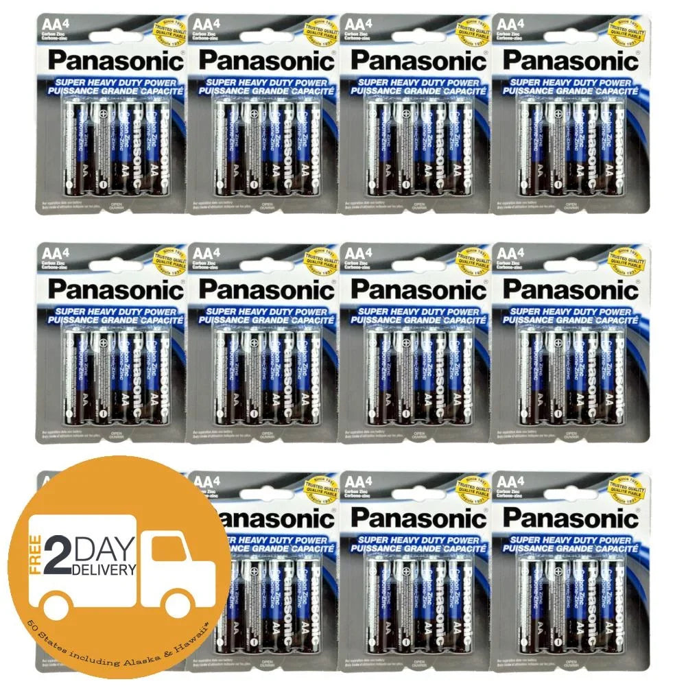 Zinc Batteries 48 Duty Carbon Super AA PCS Battery Double Power Heavy Panasonic A 1.5v