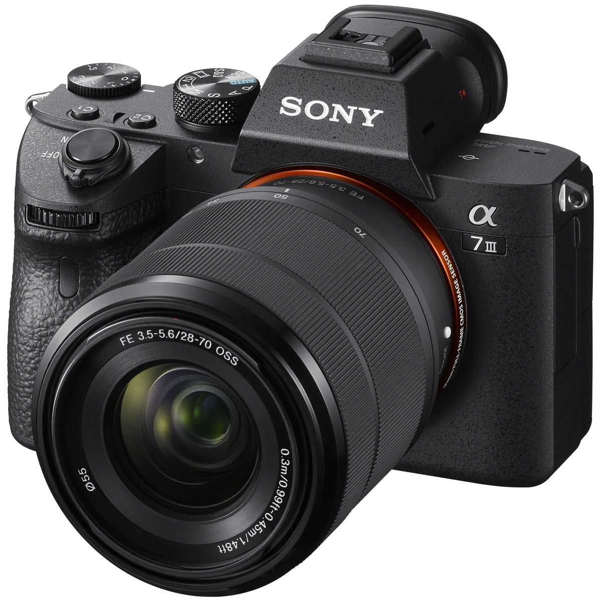 Frame 64GB Camera F3.5-5.6 Gear 28-70mm + a7 Body OSS Content Lens Charger Battery Backpack III + Double Photography Creator External Kit with Full ILCE-7M3K/B Deco Bundle Mirrorless with Card