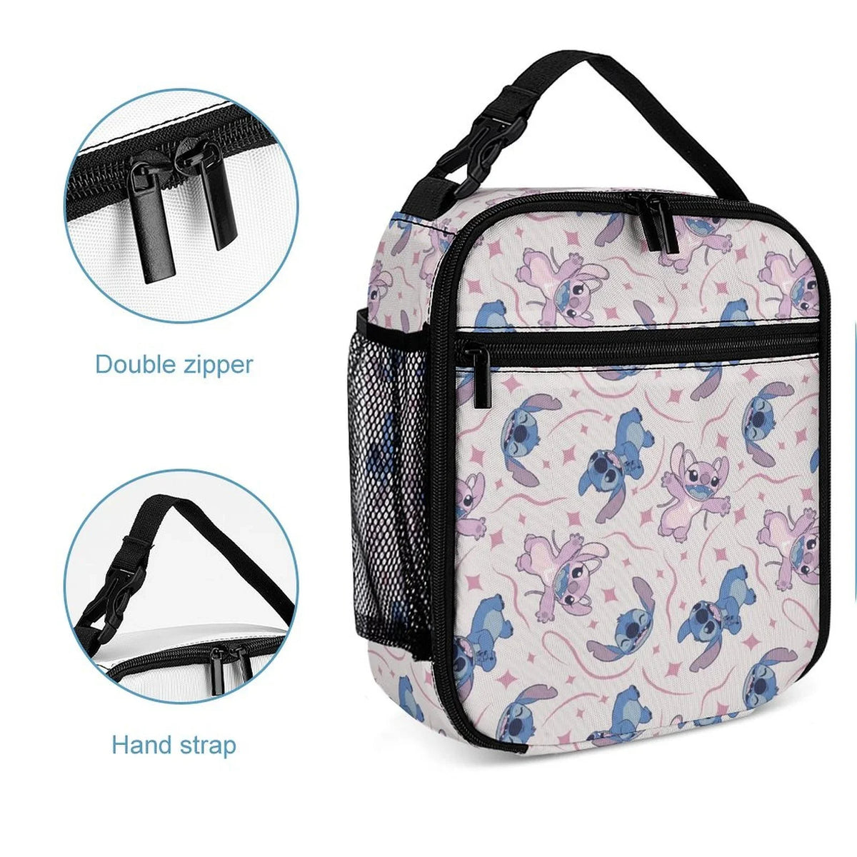 Girls Insulated Thermal Lilo Bag Kids Tote Stitch For Handbag Cooler Bag Boys Blue Lunch Adult Bento Office School Portable