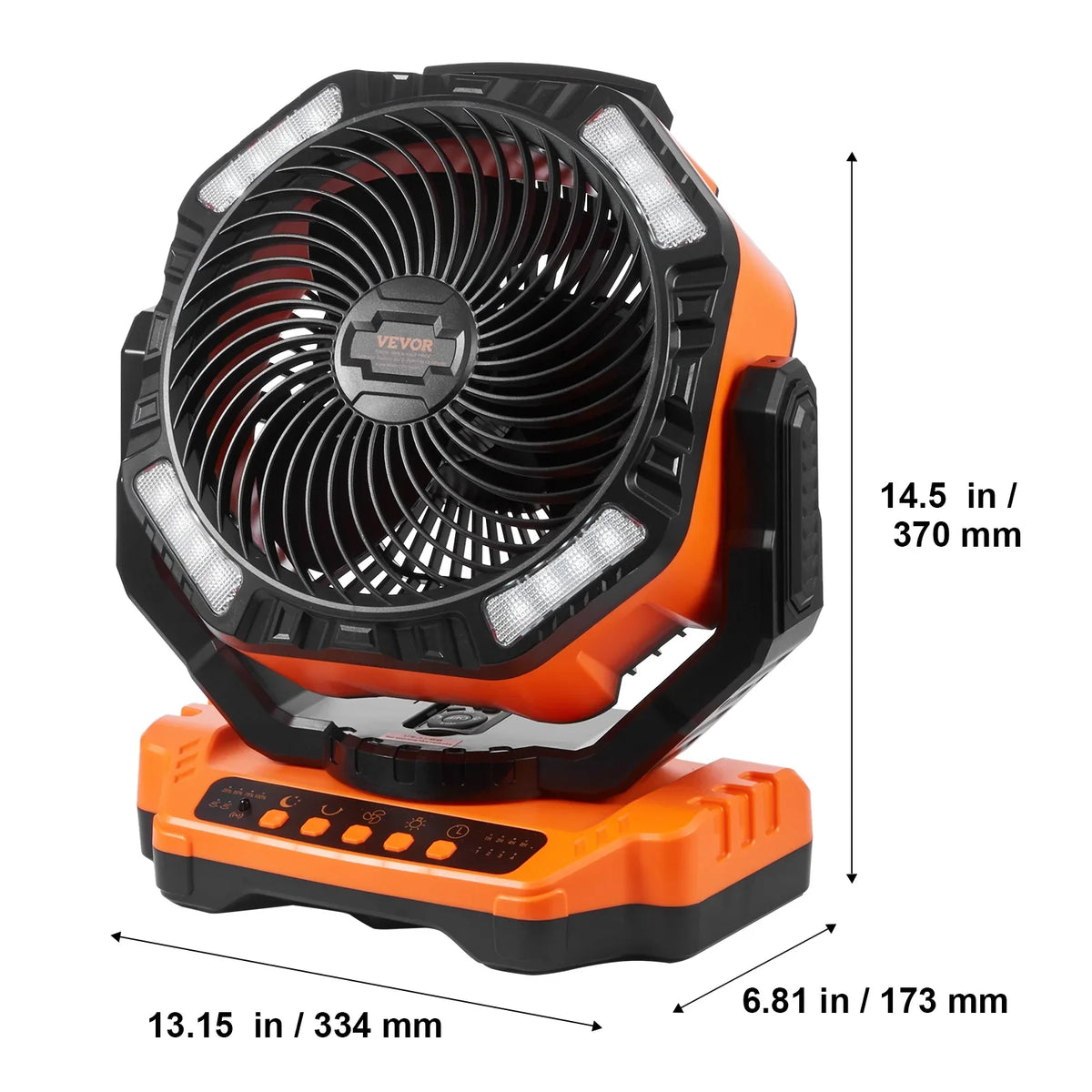 with Rechargeable Speeds SKYSHALO 13 Lantern Fan LED Swivel Timer 4 inch Portable
