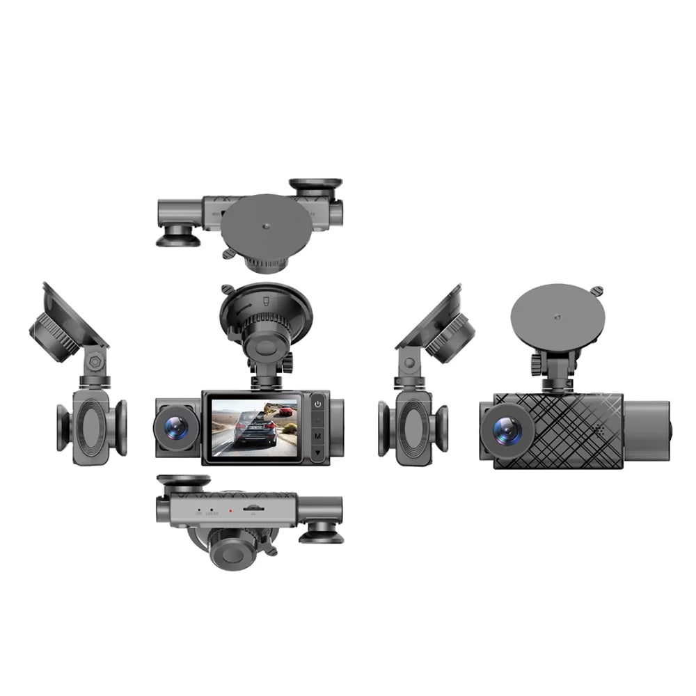 Cameras Recorder Dash Mirror Rearview Driving 3 Safety Video Auto Multi-Language Camera Pinnaco