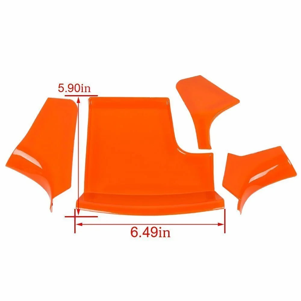 Set Kit 14x Orange Cover Dash Inner Trim Teledu Center Console
