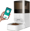 Dispenser 30S Dog Recorder Voice with & Lock boqii Control, Cat Stainless Automatic Cat Steel Feeder, Food Timed Lid, with APP Feeder