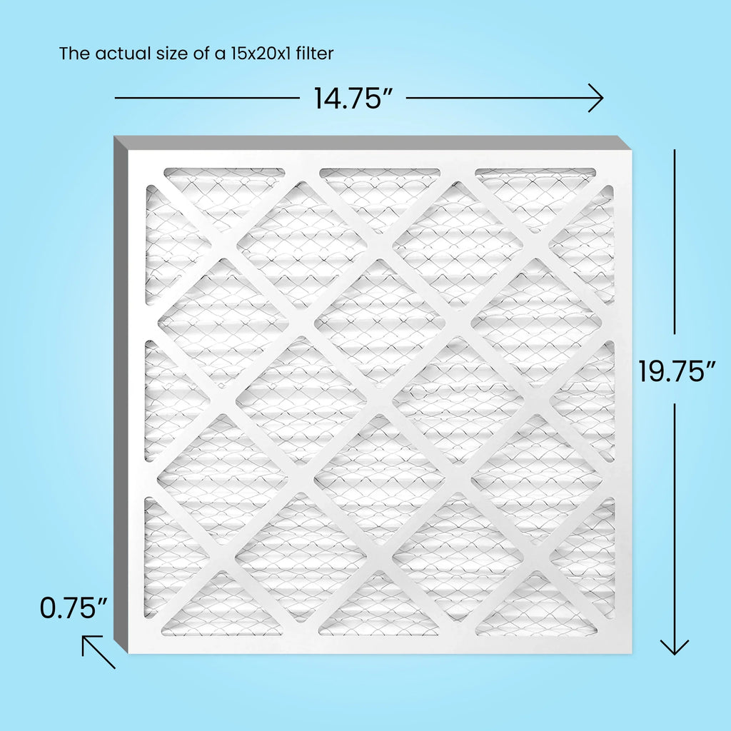 MERV 15x20x1 Mint Pleated HVAC Pack) (6 Furnace AC Filters Air 8, Air, Filter