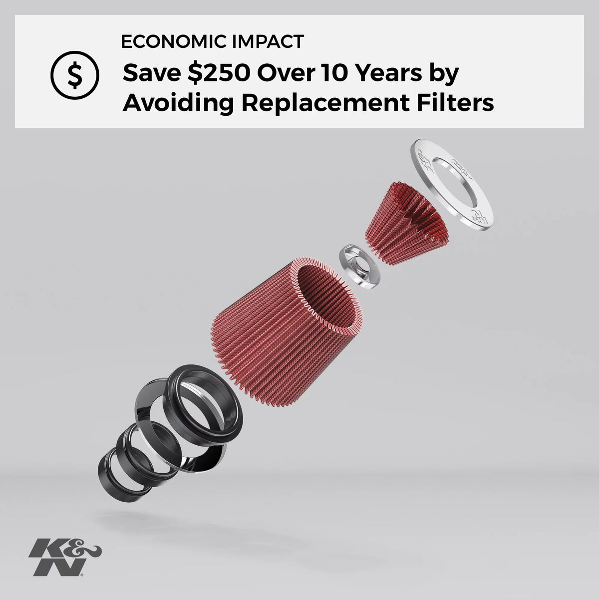 Washable, Filter, Replacement Industrial Heavy High Premium, Filter: Duty: Engine Air Performance, K&N E-3450