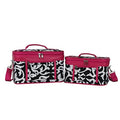 World Set Traveler Damask Case - Trim Cosmetic 2-Piece Pink