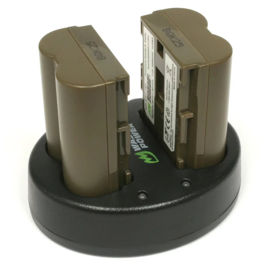 BP-511A, Dual Canon (2-Pack) BP-514 Wasabi Battery for BP-512, BP-511, Power Charger and