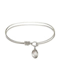 Hook St. 7 inch Hildegard Bracelet Silver Bingen Oval 1/4 in w/ von Bangle Eye Sterling