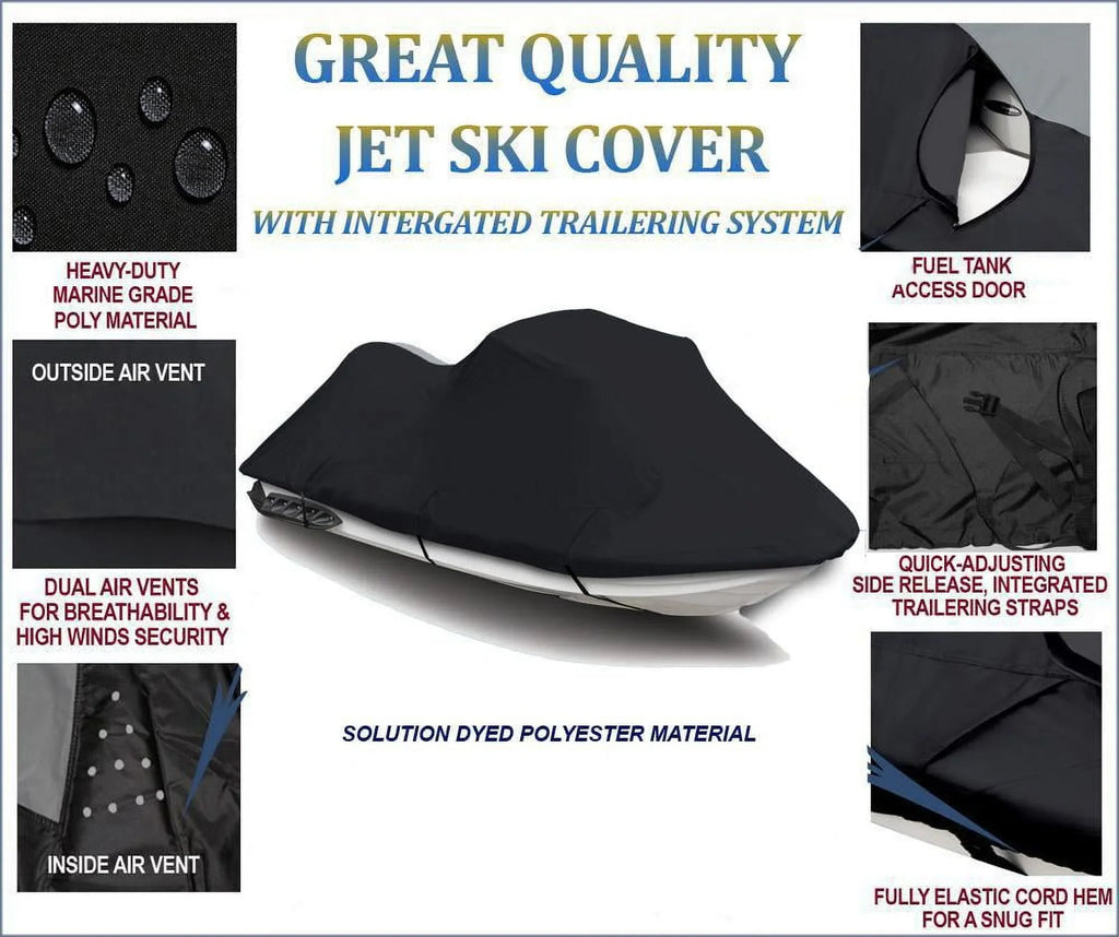 DENIER 2020 2019 JetSki Cover Compatible 2018 JET STX-15F for BLACK COVER 600 Kawasaki SKI