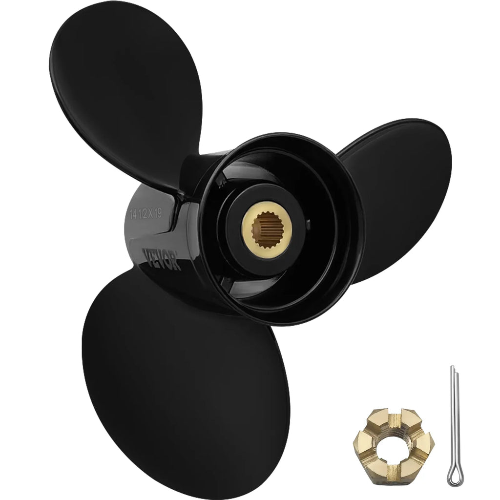 Penta with Outboard Aluminium Outboard 3-Blade x OEM VEVOR 19" Propeller, & 19 Propeller, Volvo SX Teeth Compatible 14.5" Replace 3817468, Boat Engine, Propeller Spline Right-handed for Sterndrives