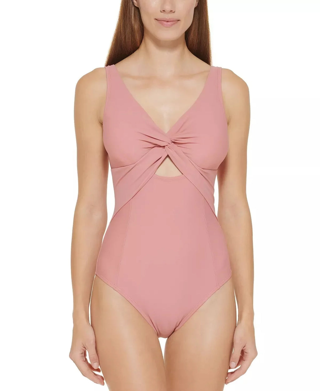 14 Women's dimension Pink A Piece Boo One Peek Dkny Swimsuit Twist
