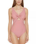 14 Women's dimension Pink A Piece Boo One Peek Dkny Swimsuit Twist