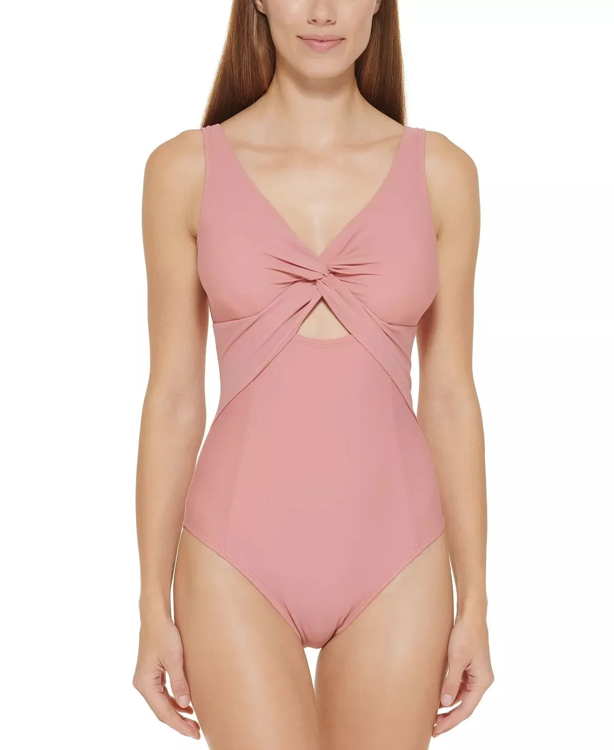 14 Women's dimension Pink A Piece Boo One Peek Dkny Swimsuit Twist