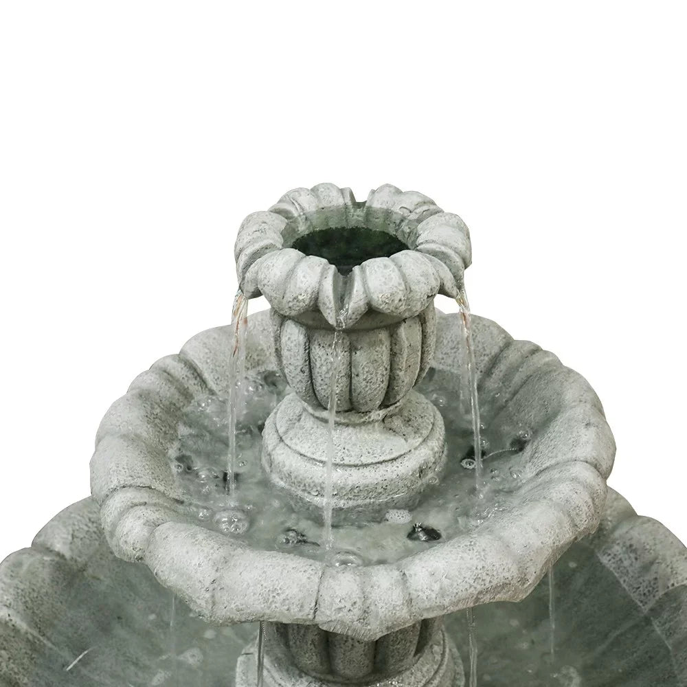 39In Concrete liquid exterior Mediterranean 3Tier Fountain Construction