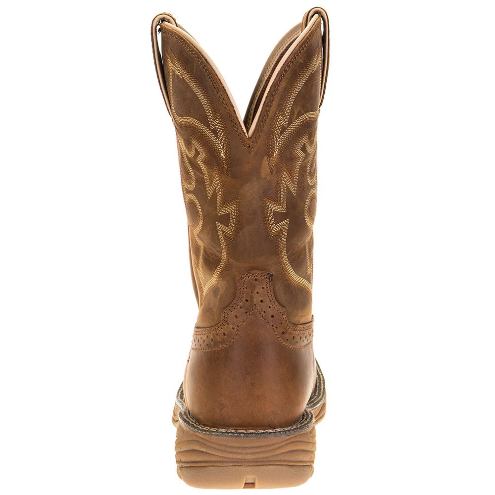 WK4330 Men's Justin Boot Rustic Rush Tan Stampede