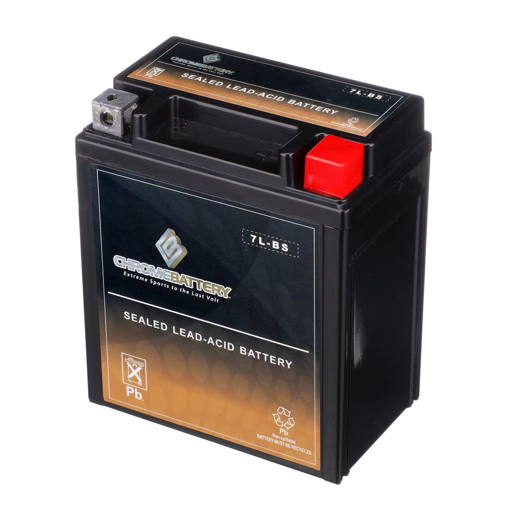 Battery Volts,6 (7l-bs Atv 450cc Chrome Battery for 2009 Ytx7l-bs Ah, Kfx450r 12 Cca) 75 Kawasaki