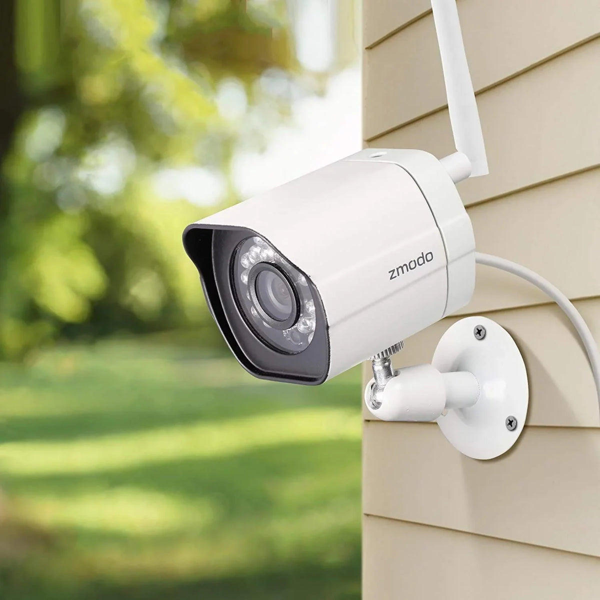 Alexa IP WiFi Wireless Security 2 Vision System Cameras Smart with Night Compatible exterior Plug-In, Pack Zmodo Camera