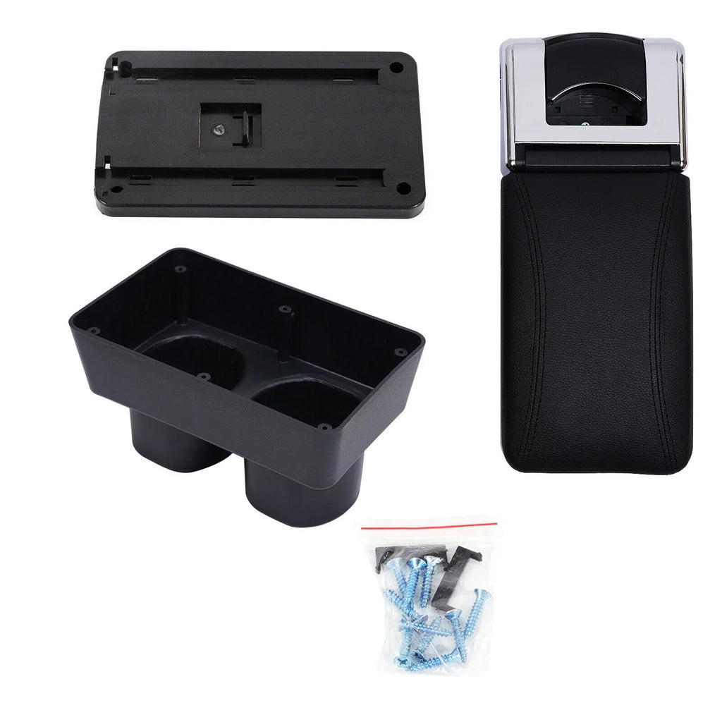 Box Armrest Storage Rest For Container Nissan Console Center Arm Versa/Tiida/Latio ZhdnBhnos Black 2007-2011 Rotatable Holder Car