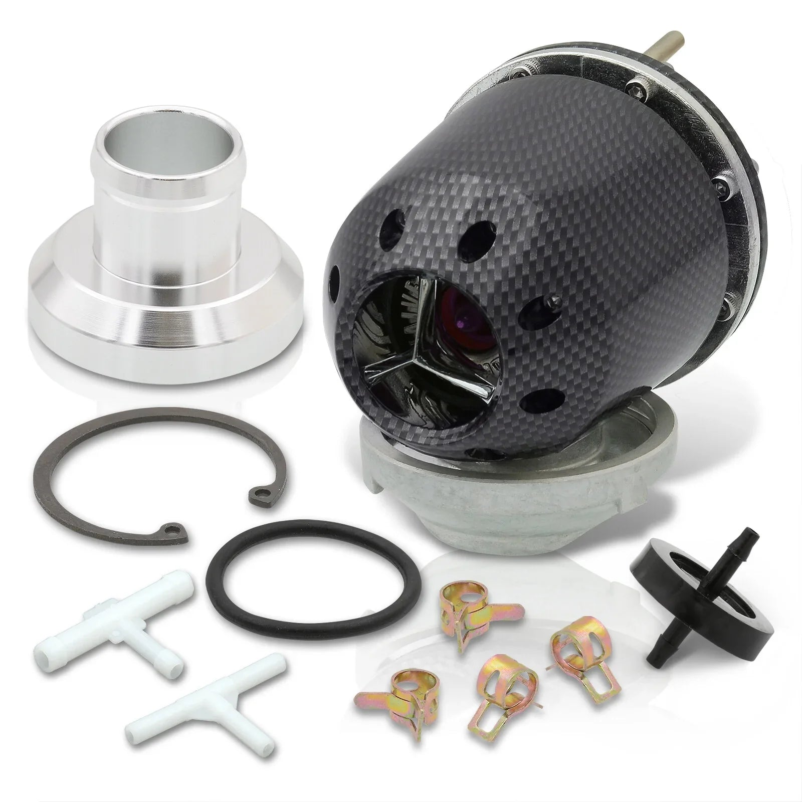 '+ (Carbon Charger Weldable Blow Flange Adapter O-Ring Kit design Valve Fiber) Turbocharger BOV SQV Turbo - Universal Off Aluminum Billet