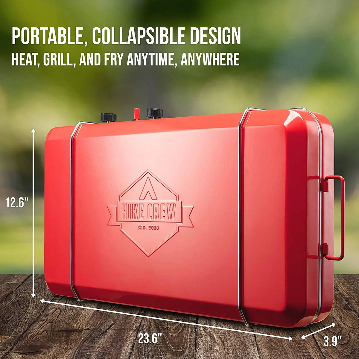Hike Gas Camping Portable Crew, 2 2in1 Grill/Stove, Burners Propane Stove,