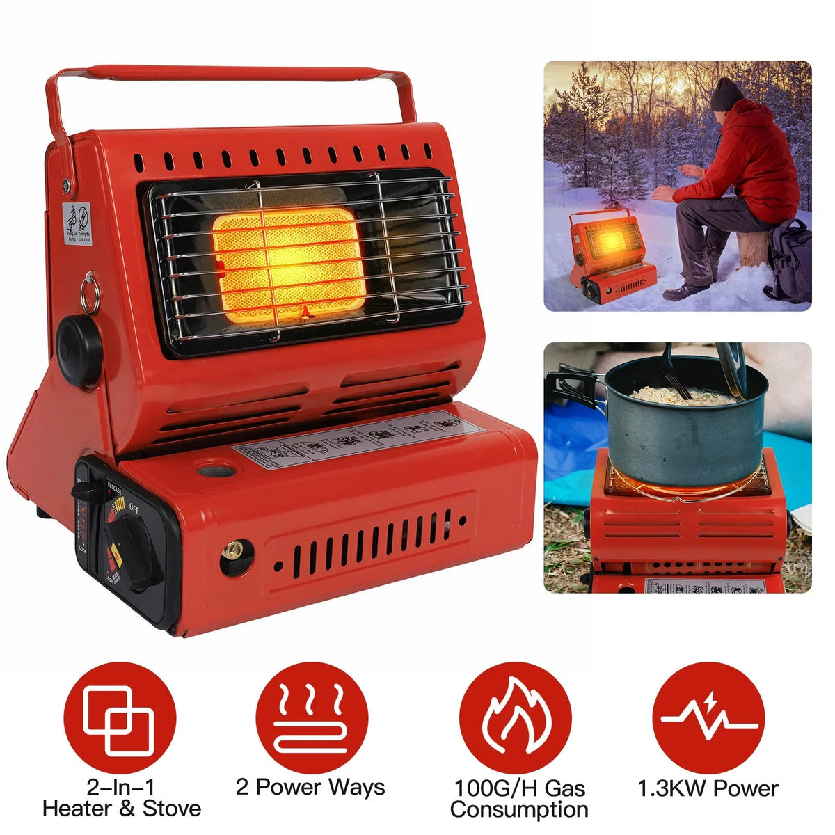 Butane iMounTEK Heaters Heater 2 Fishing for Gas Camping Portable Burner Use, Home in Inside 1