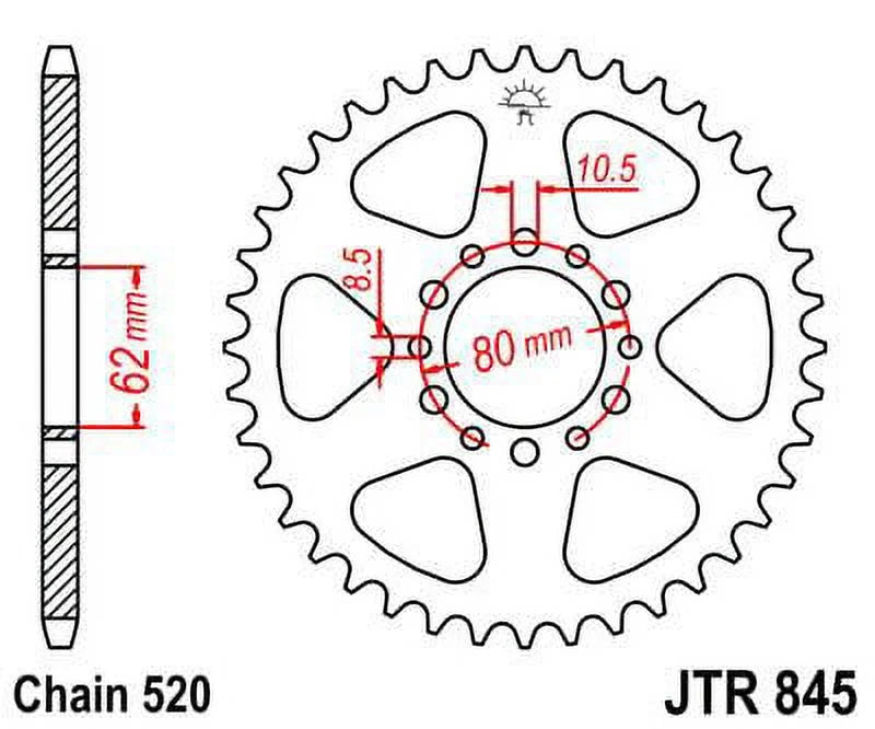 Front JT 80-81 Sproket IT125 YAMAHA Sprockets for & Kit G,H-USA Rear
