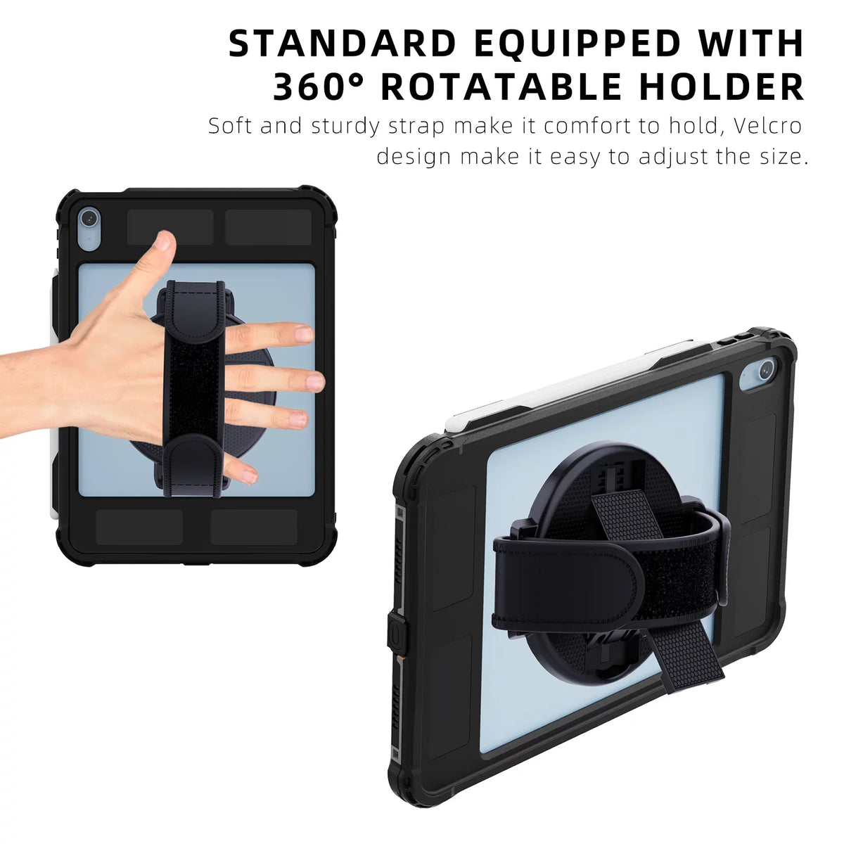 Dustproof Genetation 10th for Underwater Kickstand Pencil IP68 with Case Strap iPad Swivel Rugged Protective (2022) 10.9" Waterproof Shockproof Holder Bracket K-Lion Case Protector Screen Carrying