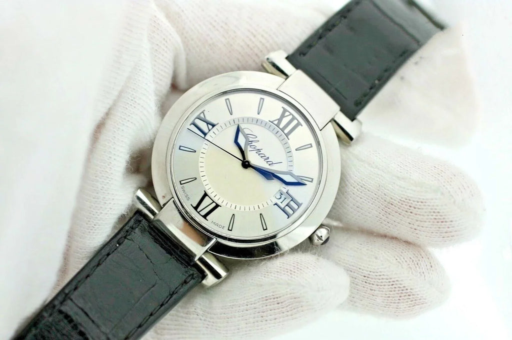 W/B/P Steel Women's Leather Black 8532 Watch Swiss Quartz 36mm ImperialE Chopard