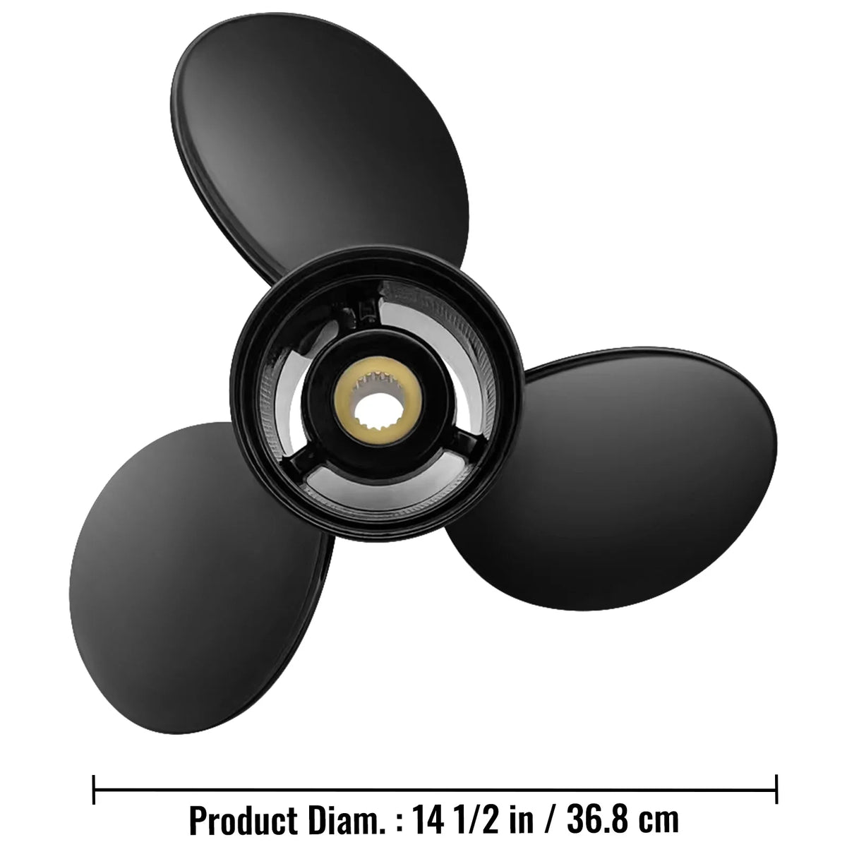 Penta with Outboard Aluminium Outboard 3-Blade x OEM VEVOR 19" Propeller, & 19 Propeller, Volvo SX Teeth Compatible 14.5" Replace 3817468, Boat Engine, Propeller Spline Right-handed for Sterndrives
