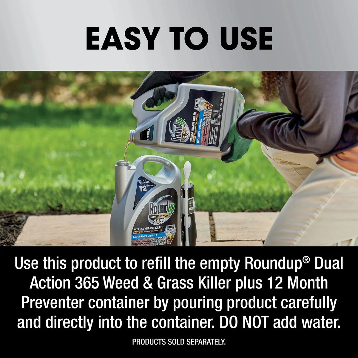 Preventer Dual 12 Plus Grass Weed Killer gal. Action Roundup & 365 1.25 Refill, Month