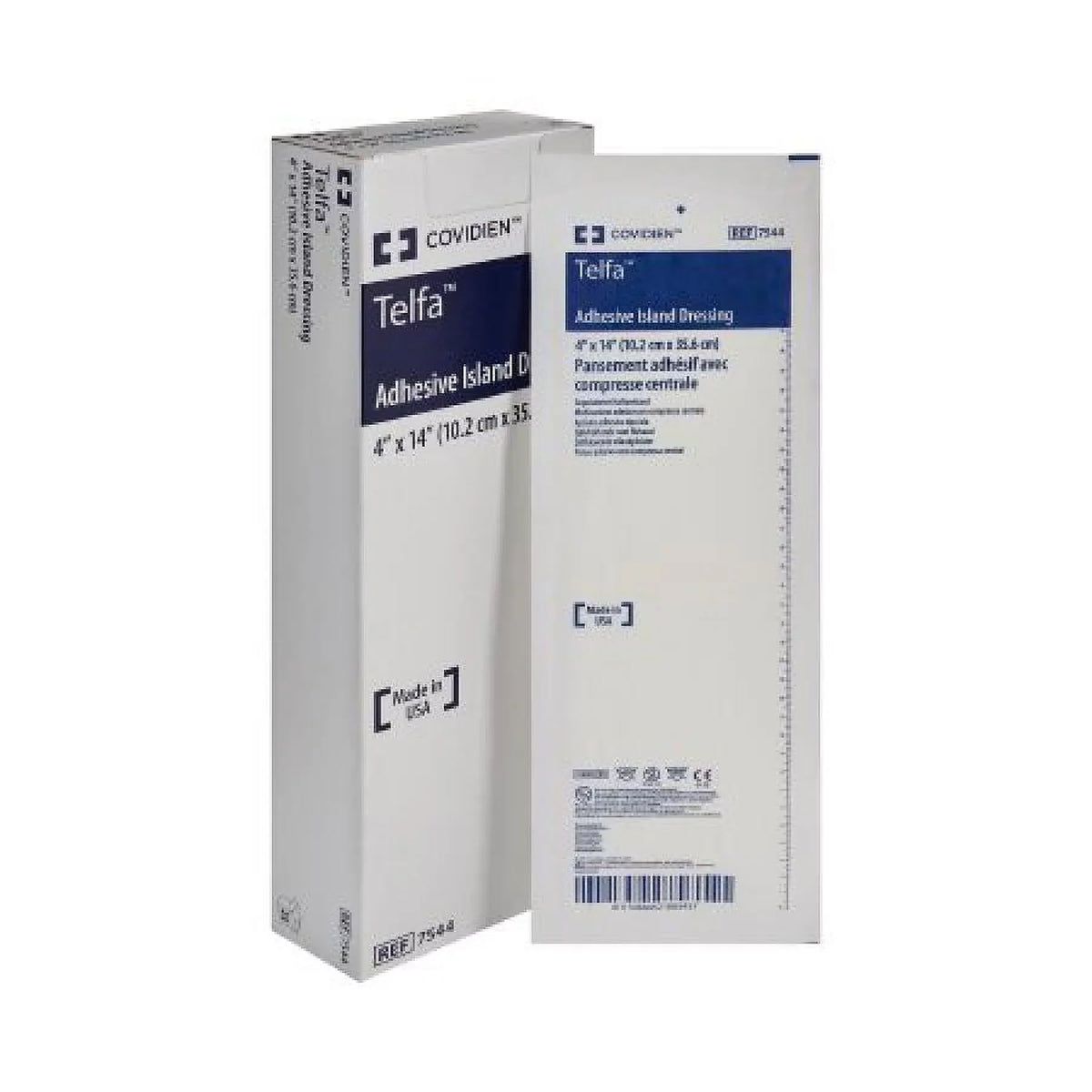 Adhesive Island 25 Count x White, Rectangle, 4 Non-woven, Inches, Sterile, Dressing, Inches 14 Telfa