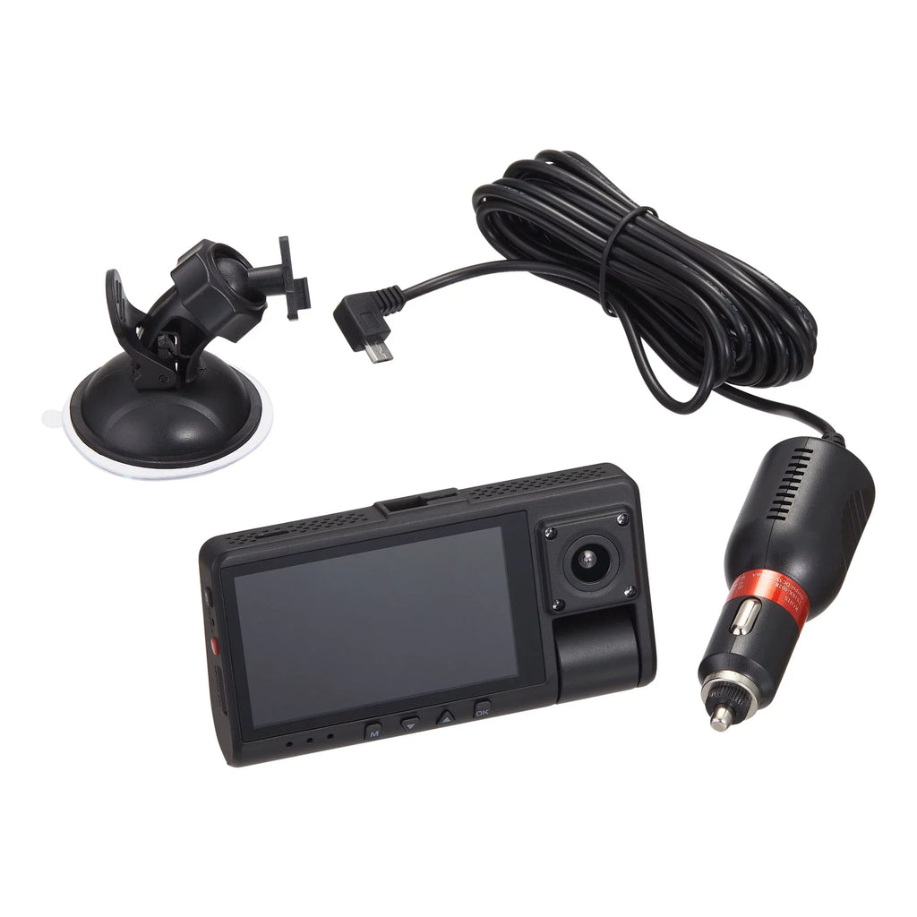 Card, Max, to with SD up with Lens, 16GB Dash onn. 1080P Dual G-Sensor 128GB Suppots Angle Camera 3" Ultra-Wide Built Front Cam Screen, in LCD