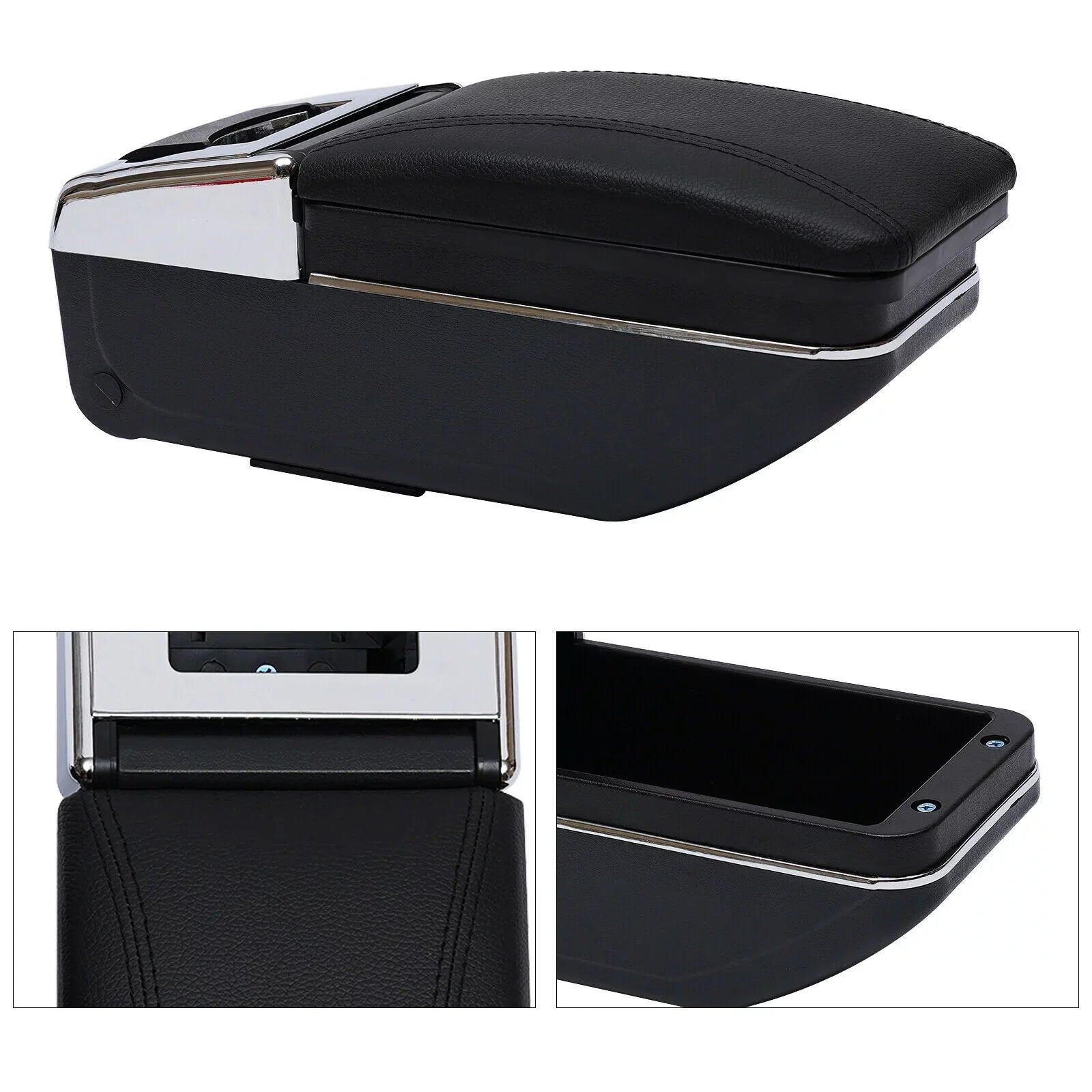 Box Armrest Storage Rest For Container Nissan Console Center Arm Versa/Tiida/Latio ZhdnBhnos Black 2007-2011 Rotatable Holder Car