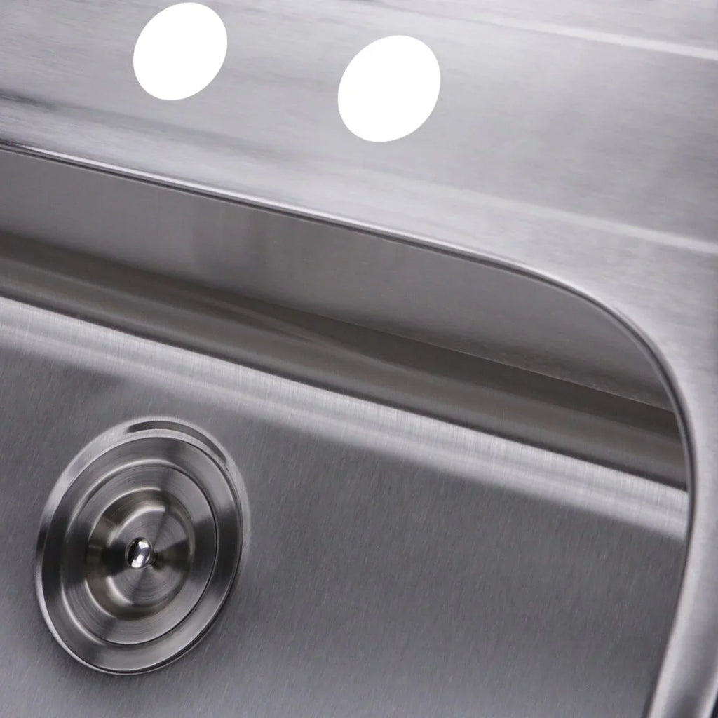 Steel Single 33-inch Drop-in Kitchen Stainless Sink Bowl