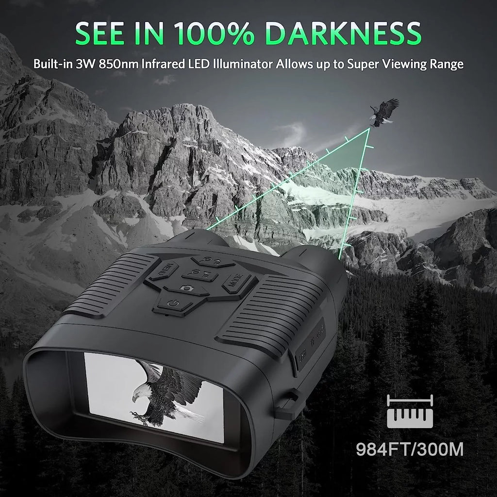 Zoom Card Videos Goggles Binoculars NVI-800 and SD with 24MP/1080P Vision at for Night 6x Pictures Night Hunting Taking 32GB Night SuntekCam and Suitable Vision